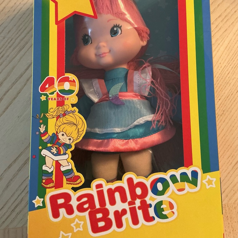 Rainbow Brite Doll Moonglow with Pink Hair and Blue Dress